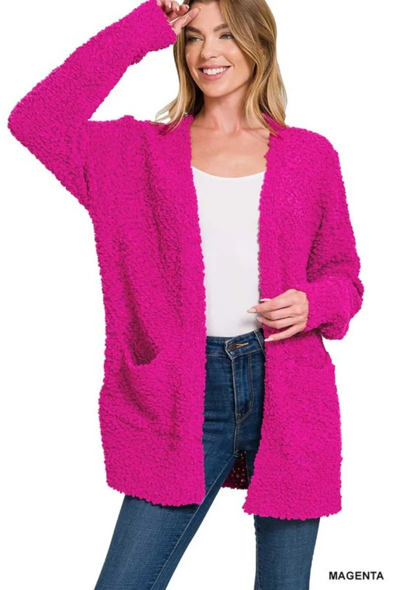 Movie Date Magenta Cardigan