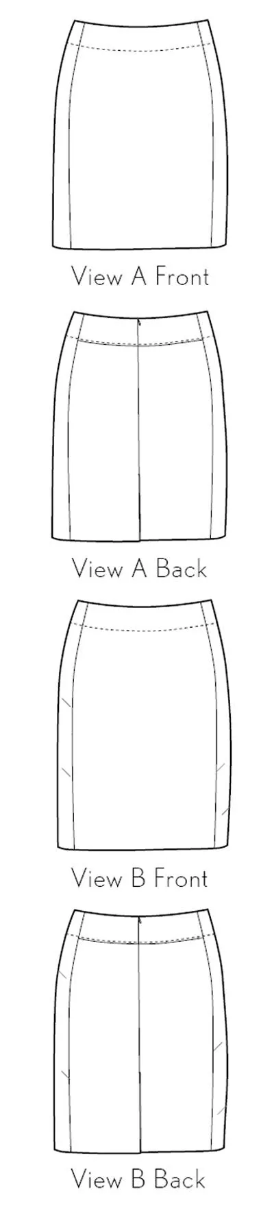 PDF Pattern - Extra-Sharp Pencil Skirt | Liesl   Co