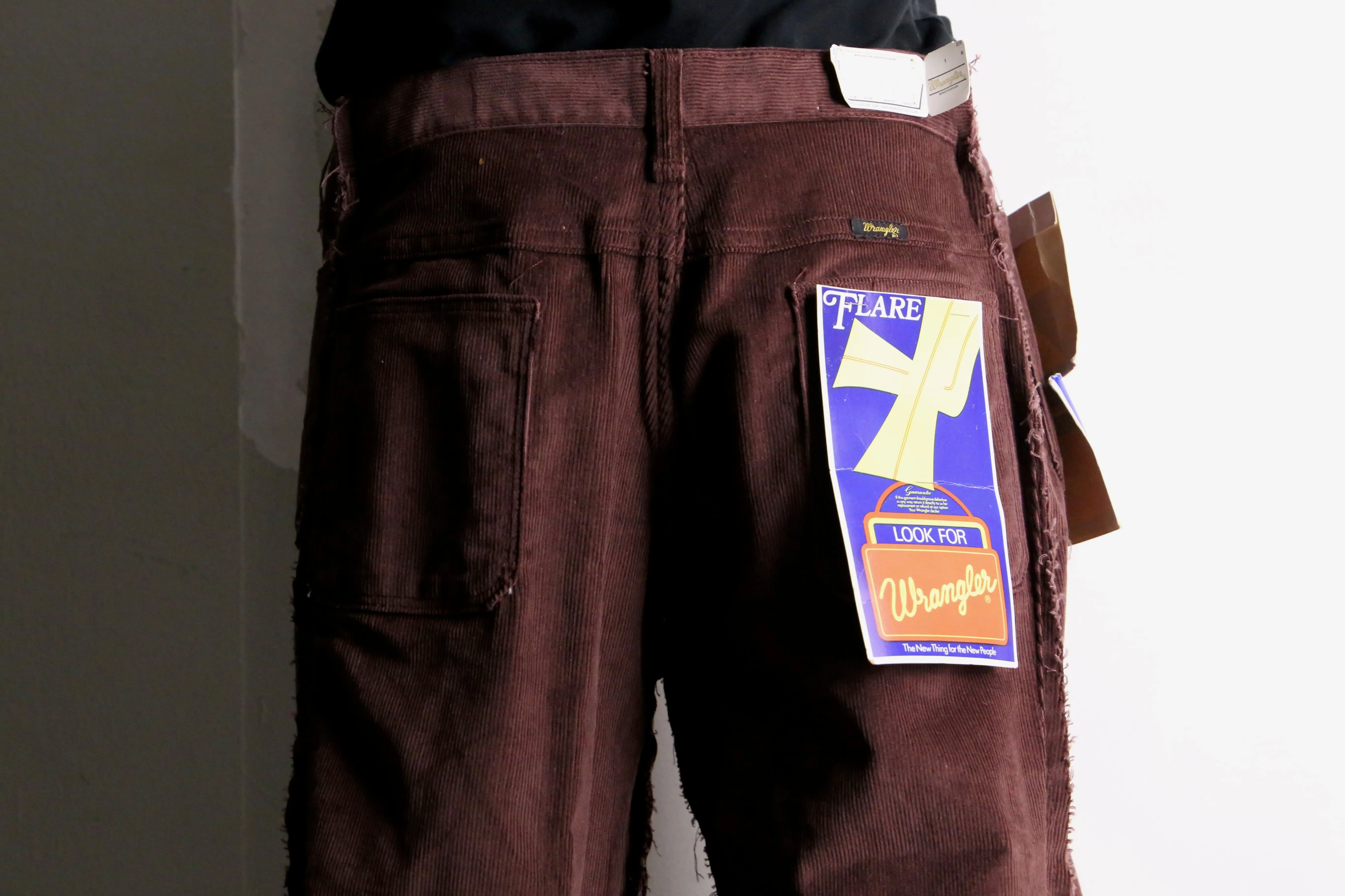 remake "再構築" reddish brown color corduroy buggy flare pants