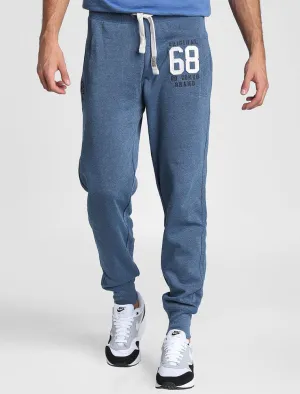 Southwood Brush Back Fleece Cuffed Joggers In Ocean - Tokyo Laundry