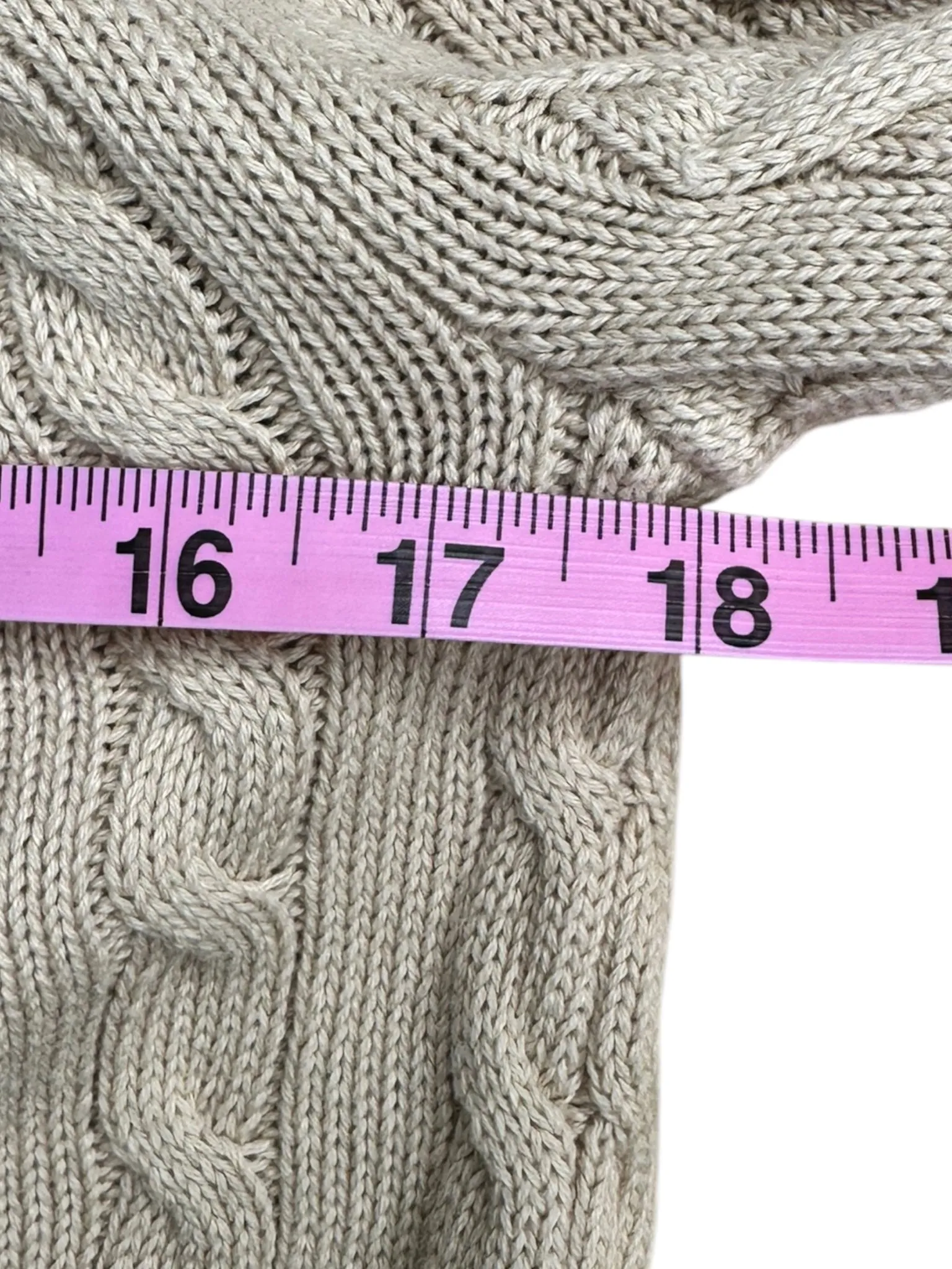 Talbots NWT Tan Cable Knit Sweater Size S