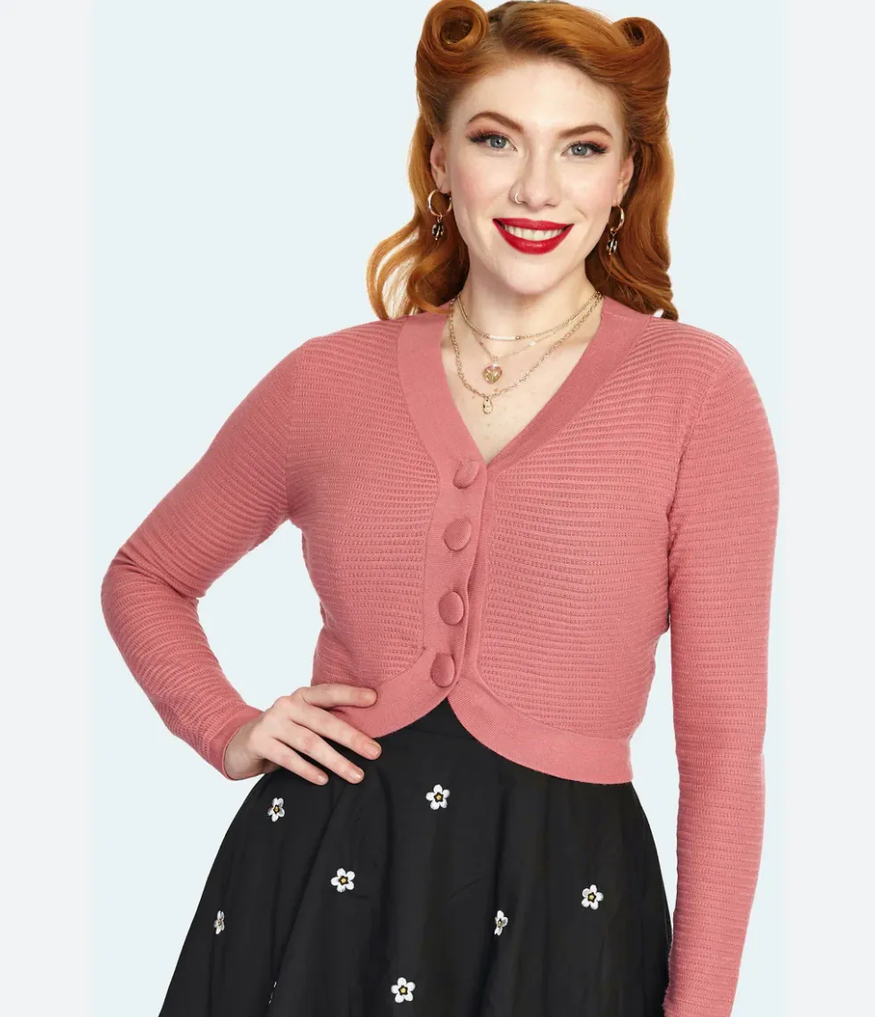 Textured Knit Crop Cardigan