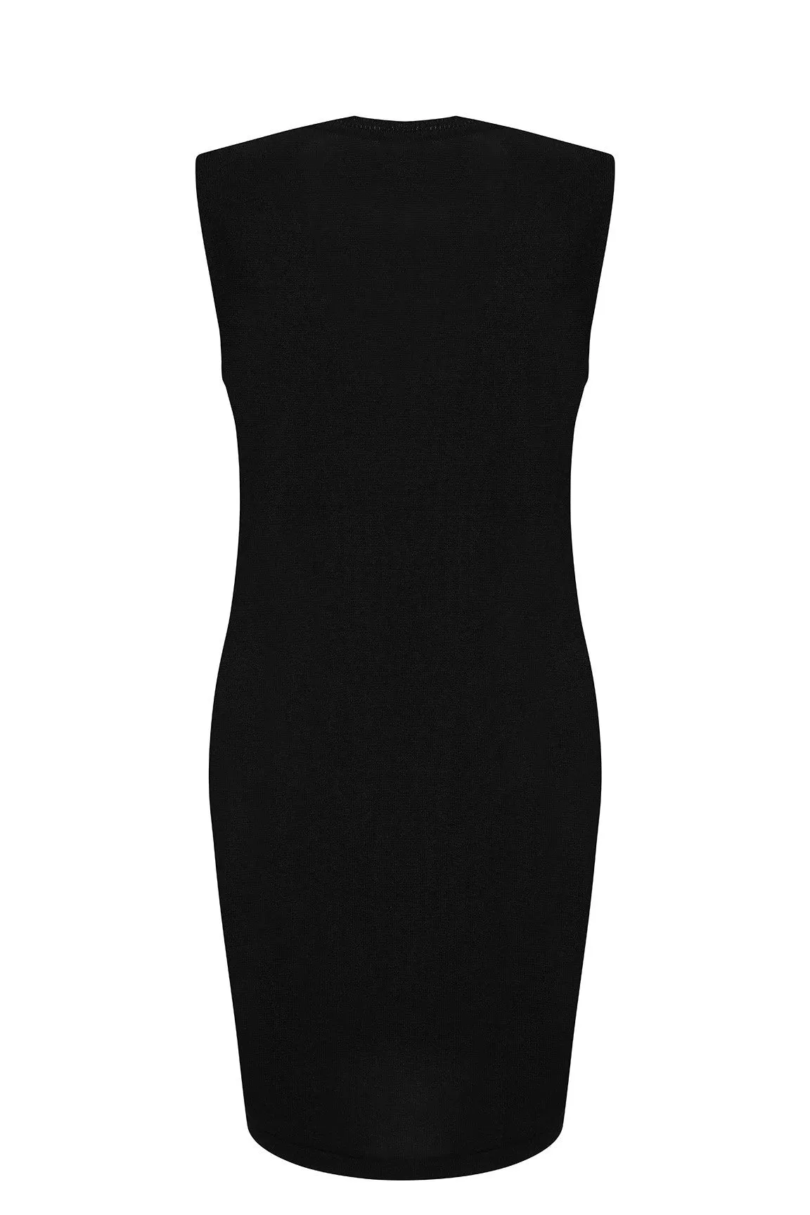 Touch of Wool sleeveless Tunic | BLACK | 6346ZR