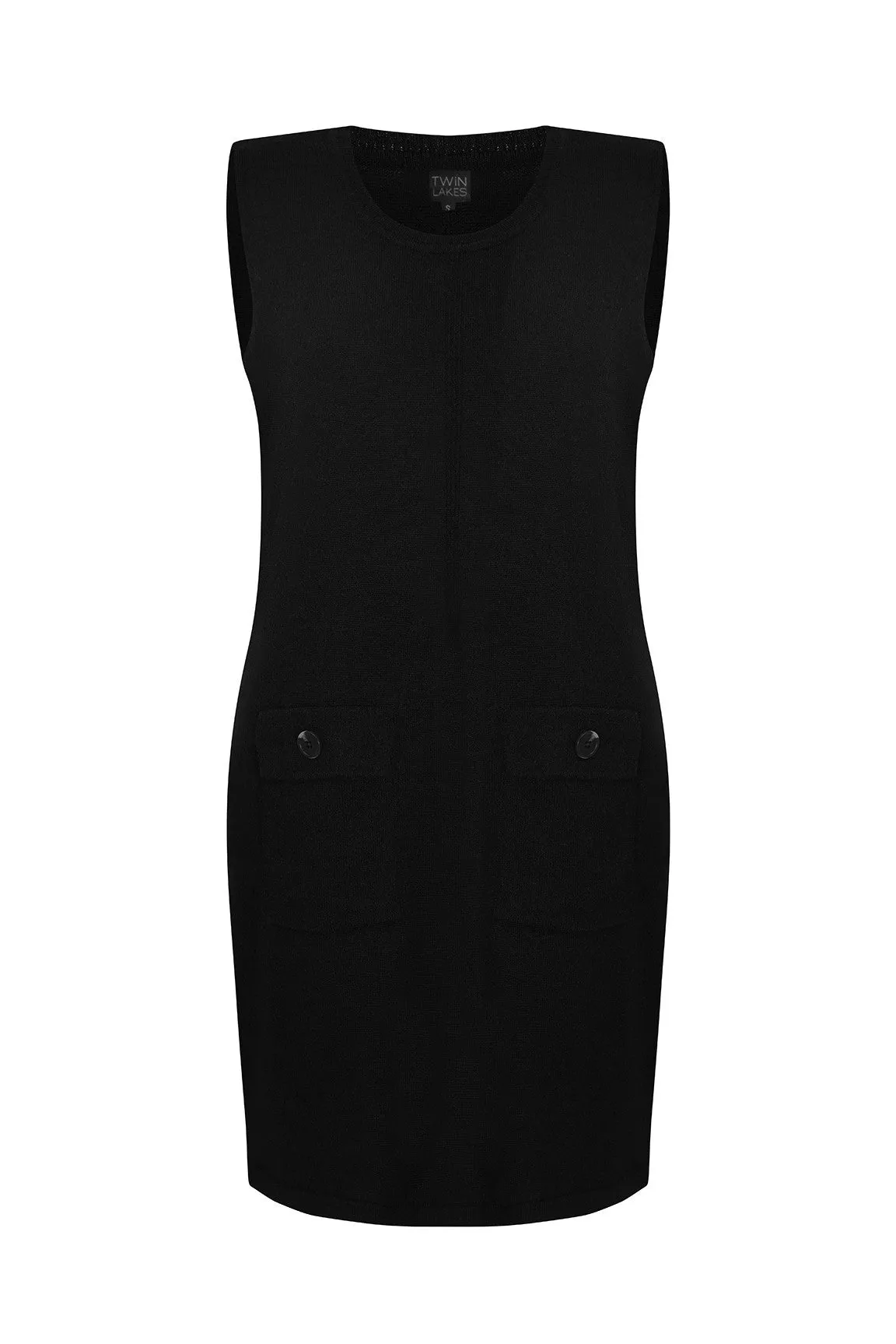 Touch of Wool sleeveless Tunic | BLACK | 6346ZR