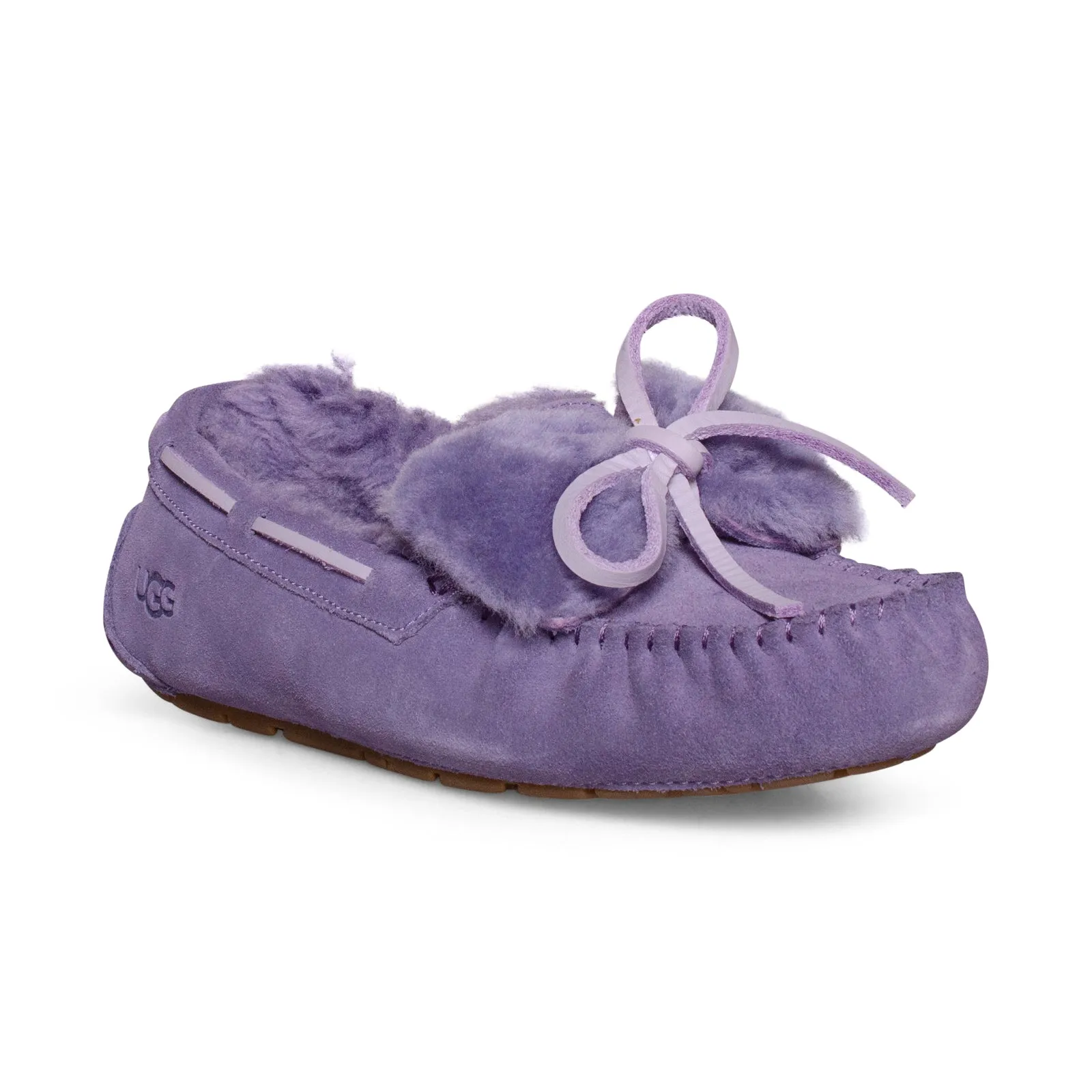 UGG Dakota Double Bow Lilac Mauve Slippers - Women's