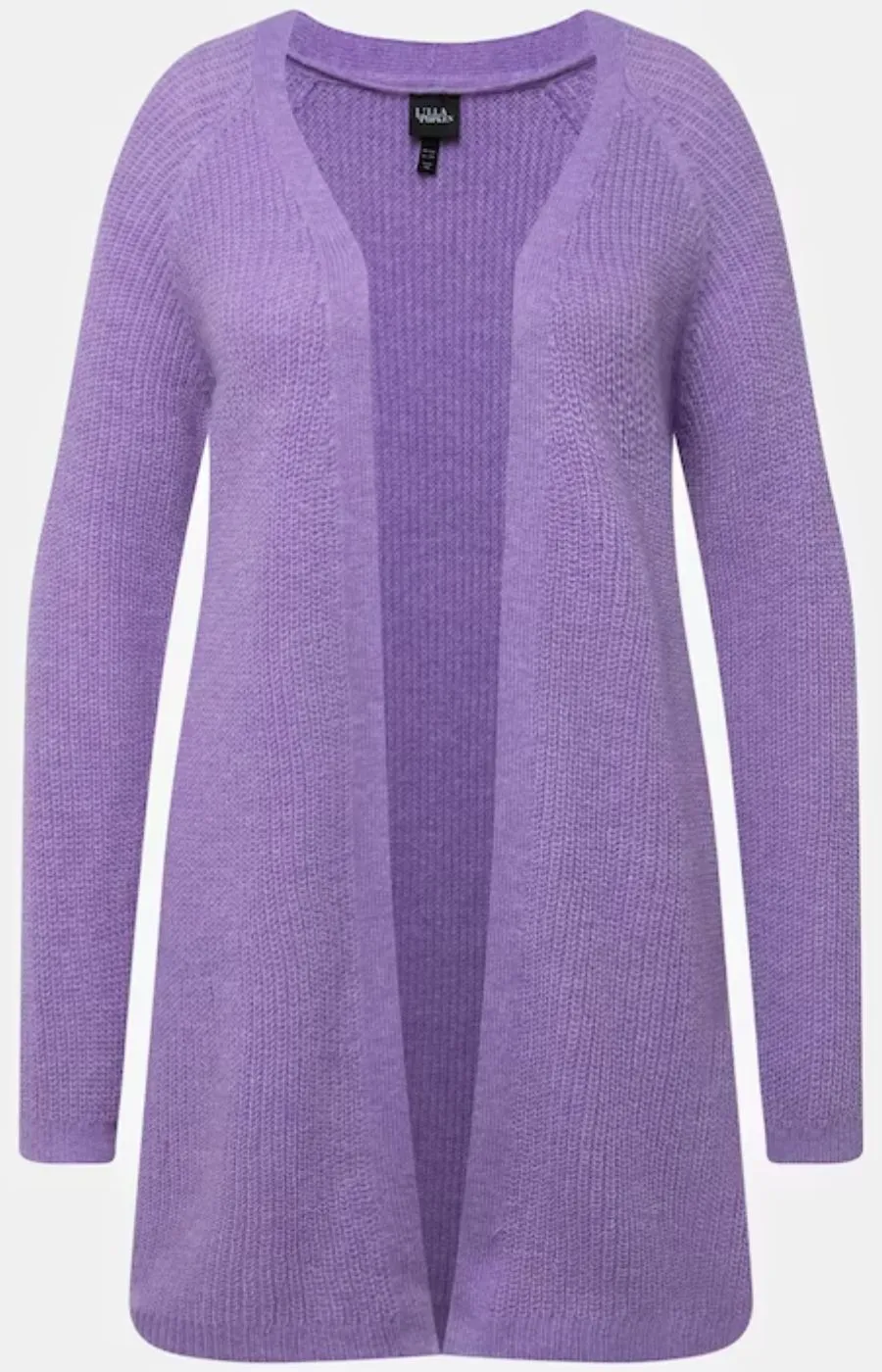 Ulla Popken Ribbed Purple Cardigan