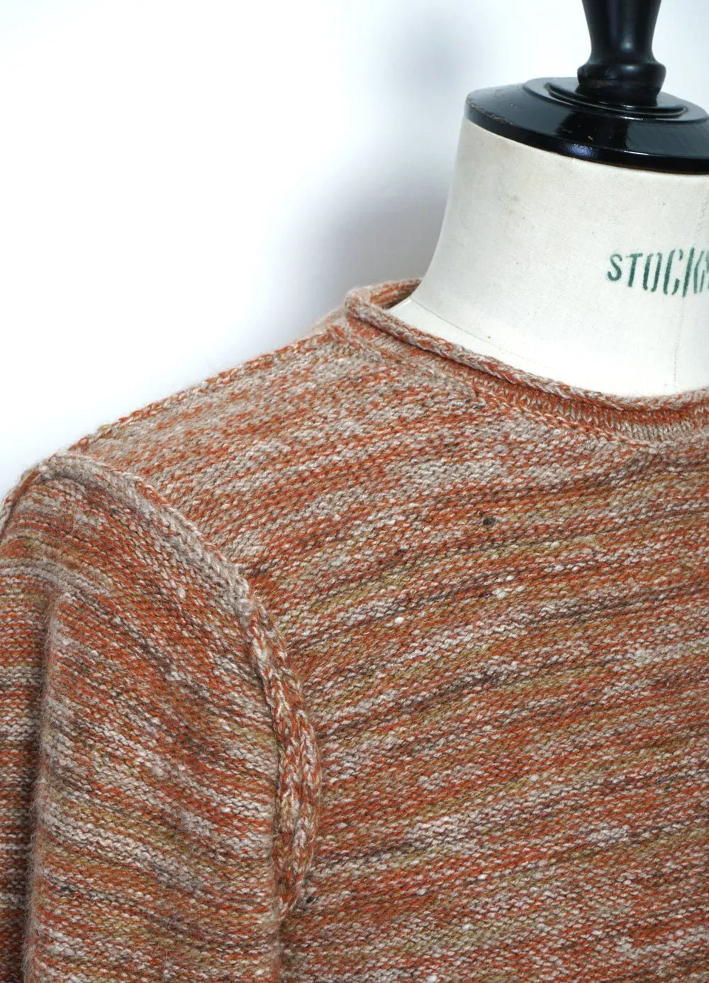 VARIED STRIPE | Merino & Cashmere Tunic Sweater | Clementine