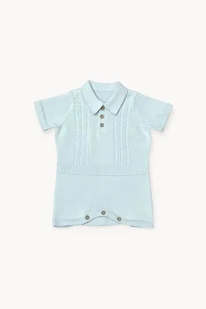 Viverano Milan Collar & Cable Knit Baby Bodysuit