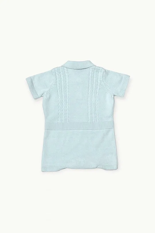 Viverano Milan Collar & Cable Knit Baby Bodysuit