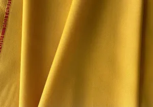 Vivid Mango Yellow Stretch Wool Twill (Made in Italy)