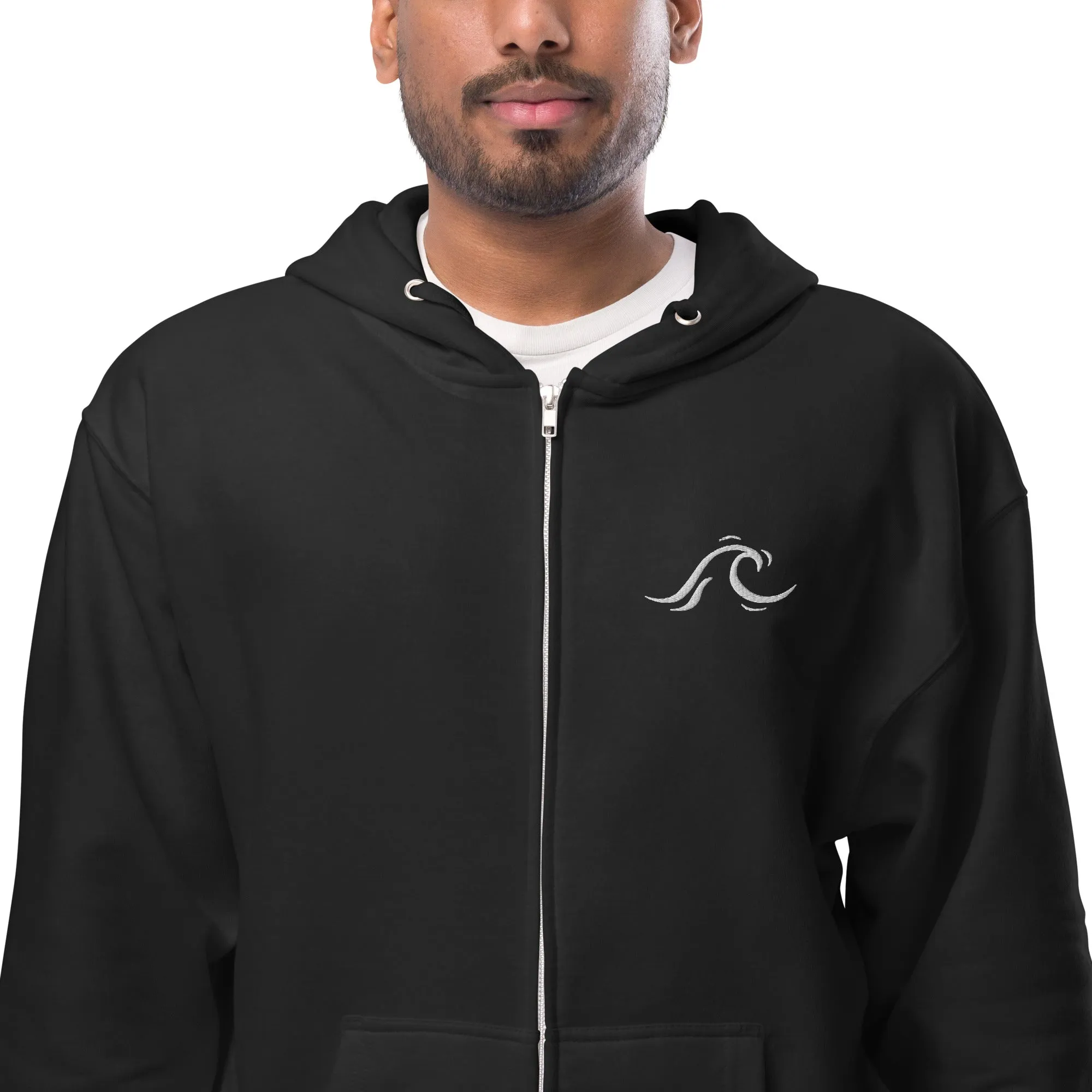 Wave Soft Fleece Zip Up Hoodie