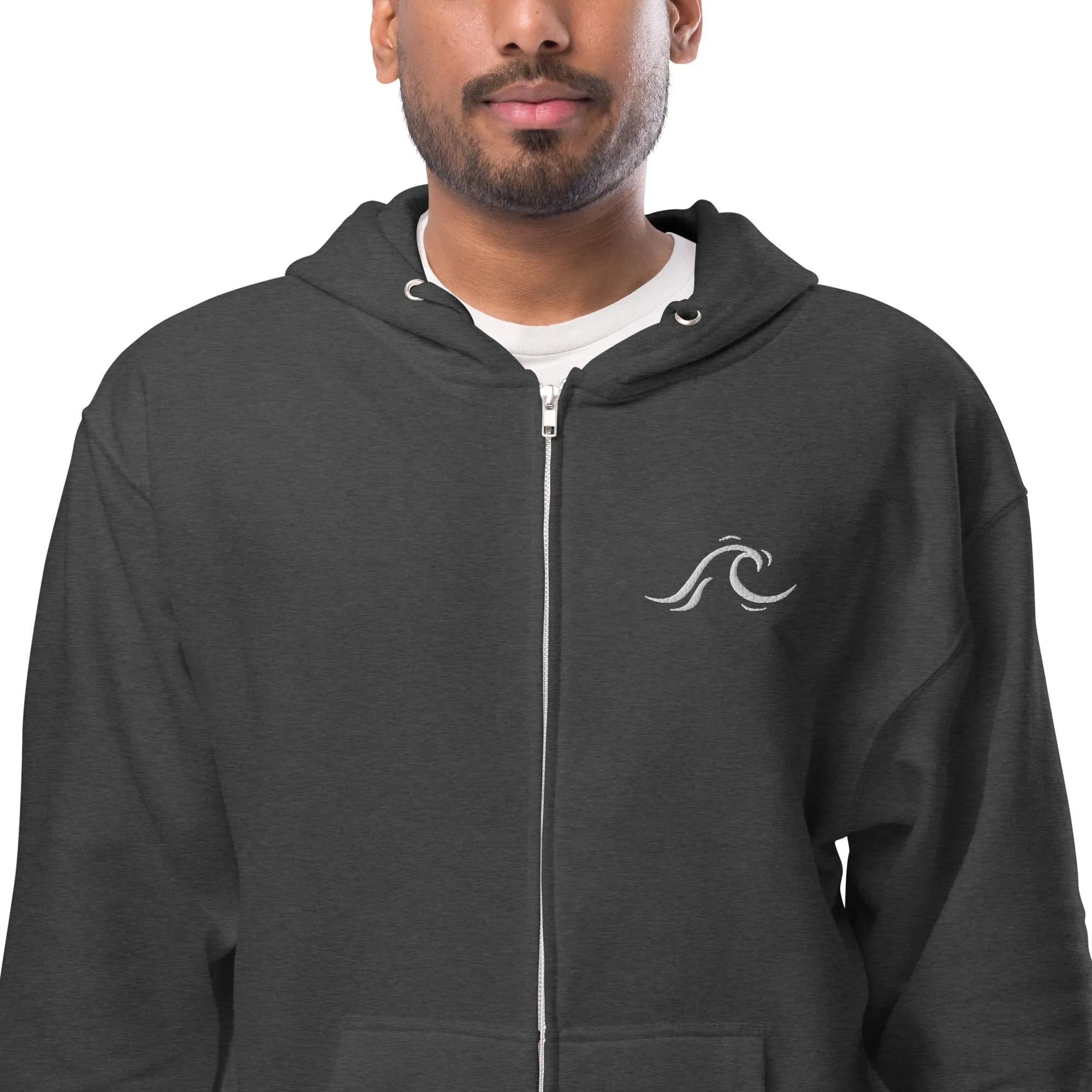 Wave Soft Fleece Zip Up Hoodie