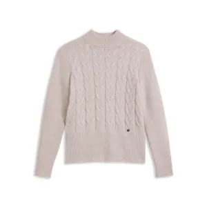 Women Wmk-Veolaa-Mohair Cable Knit Sweater - Pl-Pink