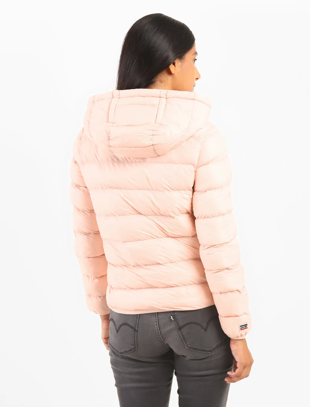 Women's Solid Hooded Quilted Jacket