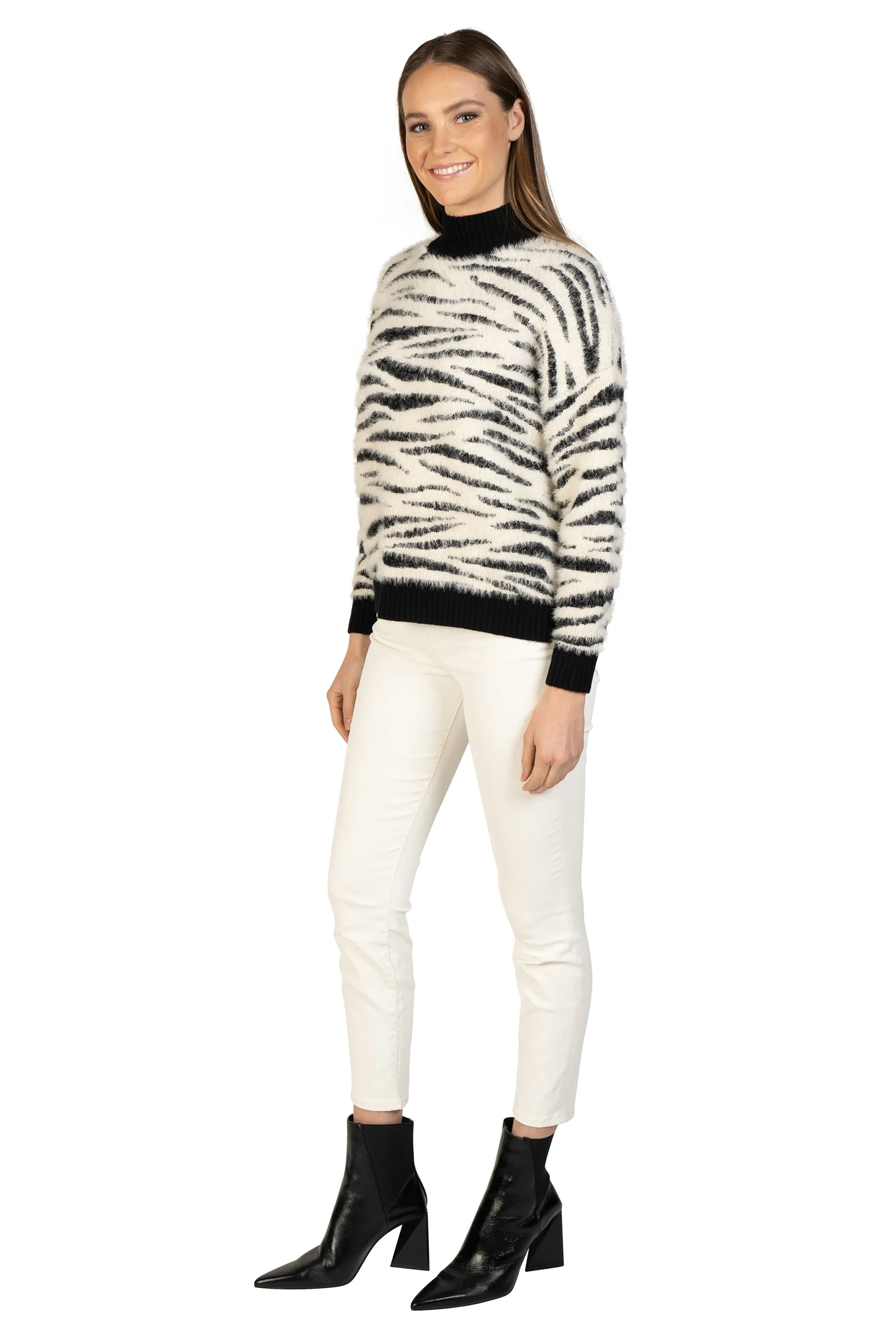 Zebra Fuzzy Pullover